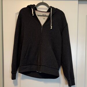 Lands' End Dark Grey Fleece Jacket